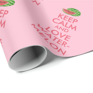 Papel De Regalo Guarde la calma y ame el regalo del personalizable