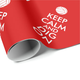 Papel De Regalo Guarde la calma y cave en amantes de los deportes