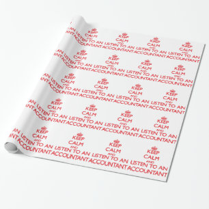 Papel De Regalo Guarde la calma y escuche un contable