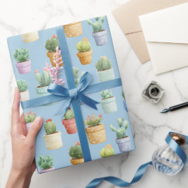 Papel De Regalo guardería boho de cactus lindo acuarela