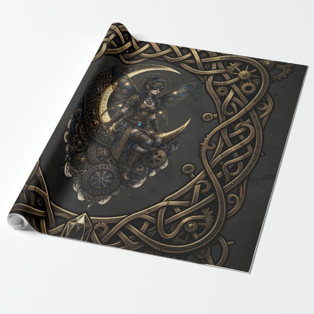 Papel De Regalo  Guardián de hadas Steampunk.  (Desenrollado)