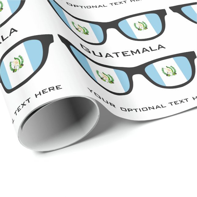 Papel De Regalo Guatemala Sombras personalizado texto y ajuste de  (Esquina del rollo)