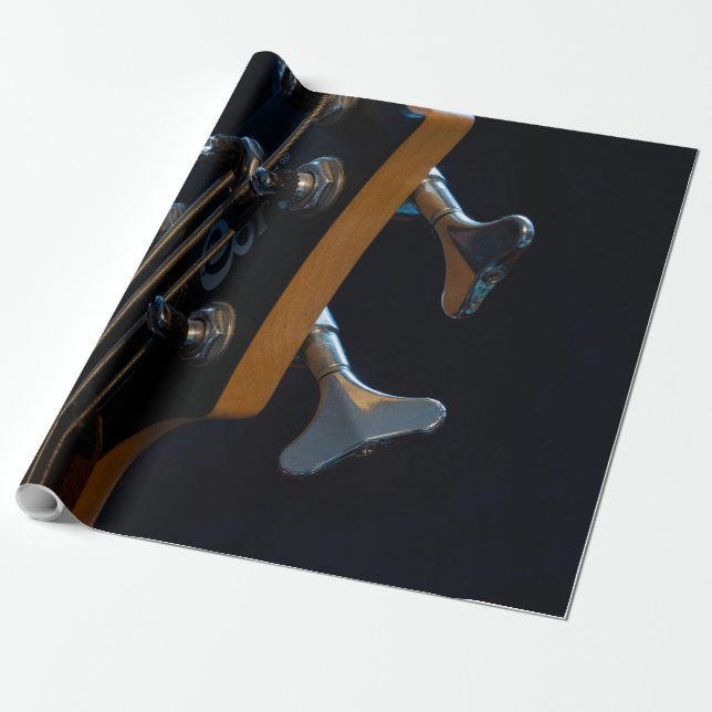 Papel De Regalo Guay Bass Guitar (Desenrollado)