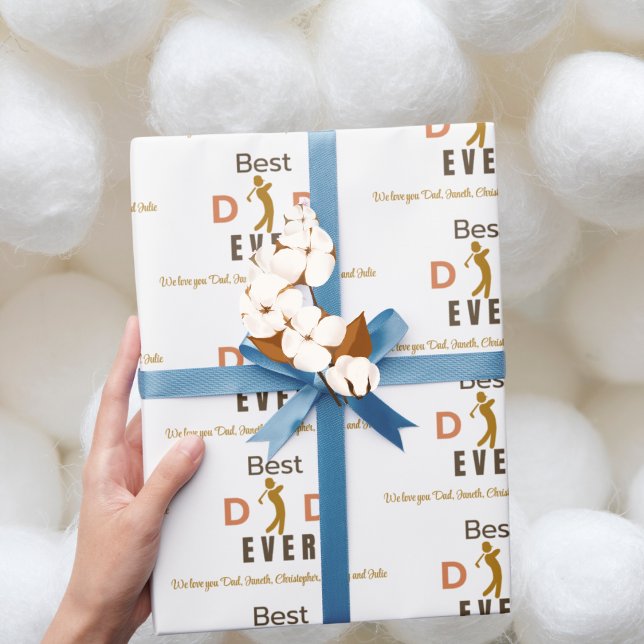 Papel De Regalo Guay Cute Elegant Moderno Mejor Día De Los Padres (Subido por el creador)