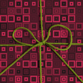 Papel De Regalo Guay de moda Purple and Bright Pink Square Pattern