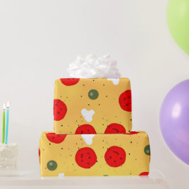 Papel De Regalo Guay divertido pizza fiesta pepperoni hongo