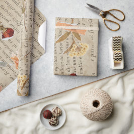 Papel De Regalo Guay estilo vintage Viejo periódico Feliz año nuev