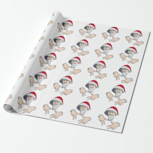 Papel De Regalo Guay Gangsta Hip Hop Hand Rap Santa Claus