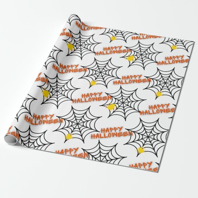 Papel De Regalo Guay Halloween Spider Web (Desenrollado)