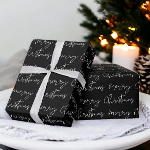 Papel De Regalo Guay Merry Christmas, tipo de letra negro