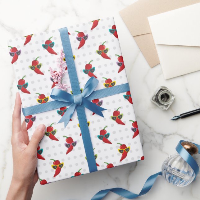 Papel De Regalo Guay Shades Red Chile Patrón (Regalar)