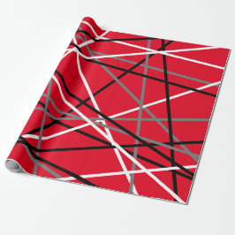 Papel De Regalo Guay Strike Guitar Rojo Gris Blanco Negro
