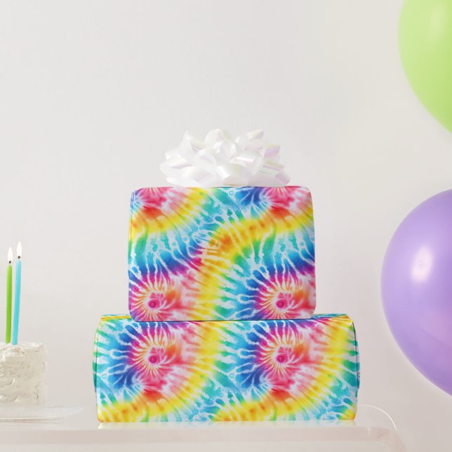 Papel De Regalo Guay Stripe Swirls Tie Dye (Regalos de fiesta)