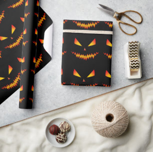 Papel De Regalo Guay y el miedo Jack O'Lantern enfrentan Halloween