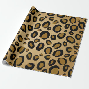 Papel De Regalo Guepardo Pintado Estampado de Leopardo Manchas Dor