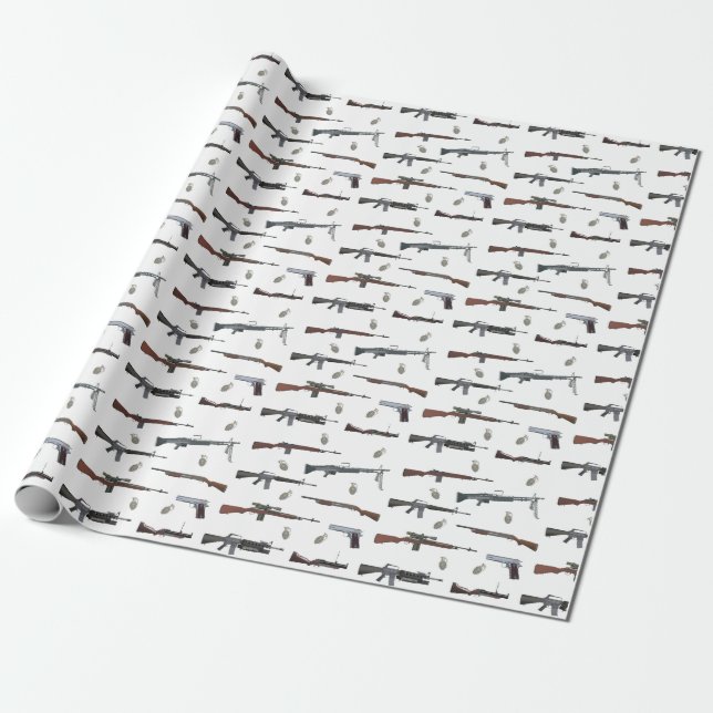 Papel De Regalo Guerra de Vietnam, armas estadounidenses (Desenrollado)