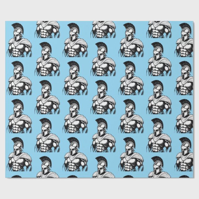 Papel De Regalo guerrero espartano (Superficie plana)