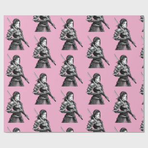 Papel De Regalo guerrero samurái japonés - mujer