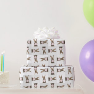 Papel De Regalo Guia de burbuja rosa de conejo
