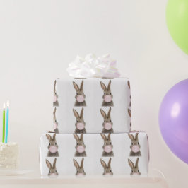 Papel De Regalo Guia de burbuja rosa de conejo
