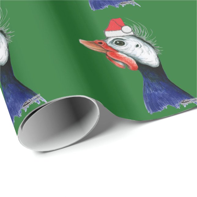 Papel De Regalo Guinea Santa Claus (Esquina del rollo)