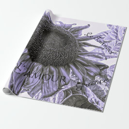Papel De Regalo Guión de decoración morado de girasoles gigantes