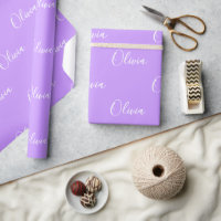 Guión de nombre púrpura Pastel personalizado