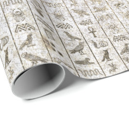 Papel De Regalo Guión egipcio Pearly Gold Foxier White Royal