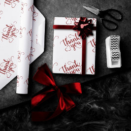 Papel De Regalo Guión rojo simple | Candy Cherry Apple Gracias