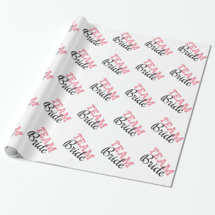 Papel De Regalo Guión rosado de Team Bride