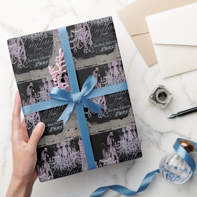 Papel De Regalo guiones de pizarra candelabro paris eiffel tower (Regalar)