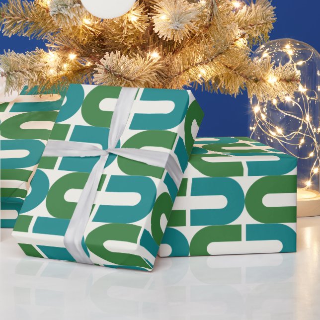 Papel De Regalo Guirnalda de giftwrap de los años 70 de estilo ret (Vacaciones)