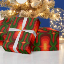 Guirnalda de giftwrap de los años 70 de estilo ret