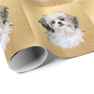 Papel De Regalo Guirnalda de Shih Tzu