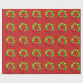 Papel De Regalo Guirnalda del navidad de los Arty - texto de