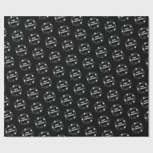 Papel De Regalo Guirnalda gótica del navidad (Superficie plana)