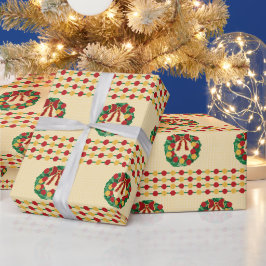Papel De Regalo Guirnalda Navideña Tejida
