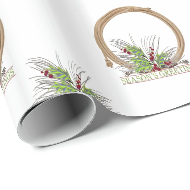 Papel De Regalo Guirnalda occidental del navidad de la cuerda del (Esquina del rollo)