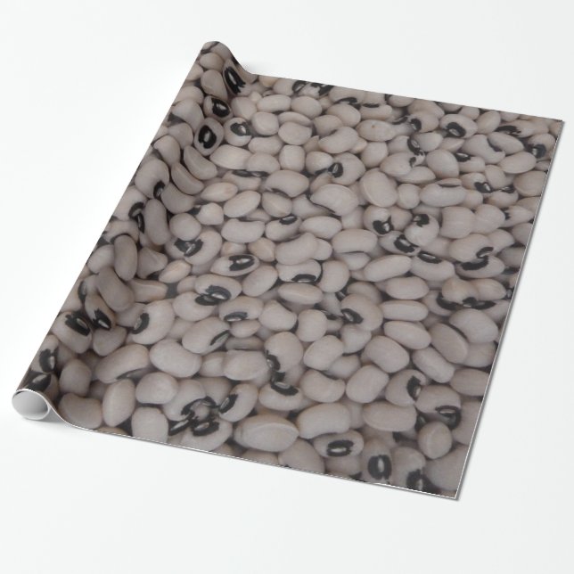 Papel De Regalo guisantes observados negro (Desenrollado)