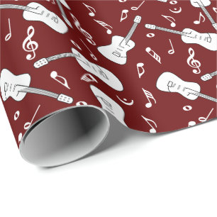 Papel De Regalo Guitar Lines Music Notes