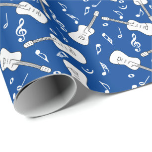 Papel De Regalo Guitar Lines Music Notes