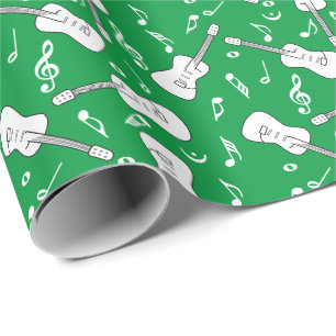 Papel De Regalo Guitar Lines Music Notes