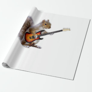 Papel De Regalo Guitar Lover   Guitarra De La Ardilla