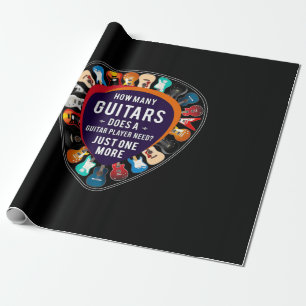 Papel De Regalo Guitarista Cuántos Guitarras Cumpleaños