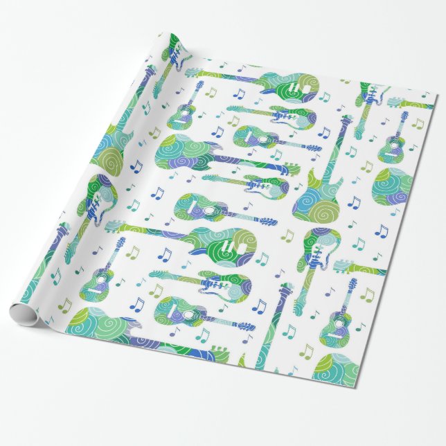 Papel De Regalo Guitarra (Desenrollado)