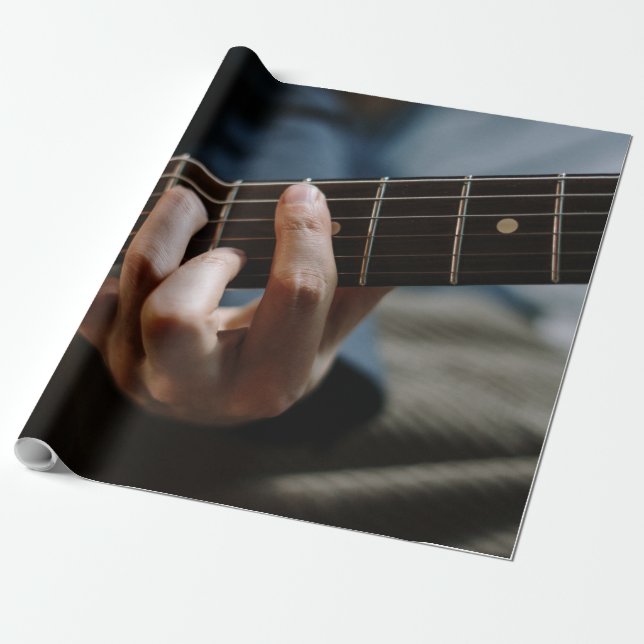 Papel De Regalo Guitarra Awesome (Desenrollado)
