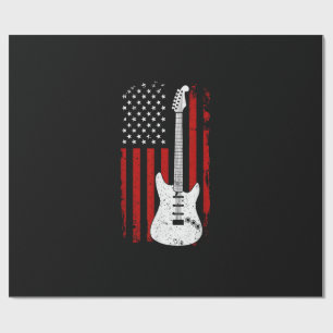 Papel De Regalo Guitarra bandera de EE. UU. de América reproductor
