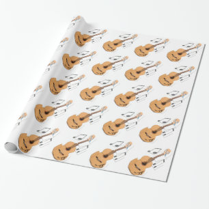 Papel De Regalo Guitarra Brown