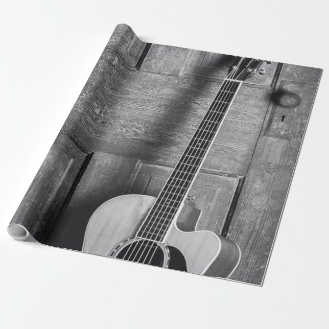Papel De Regalo Guitarra hermosa (Desenrollado)