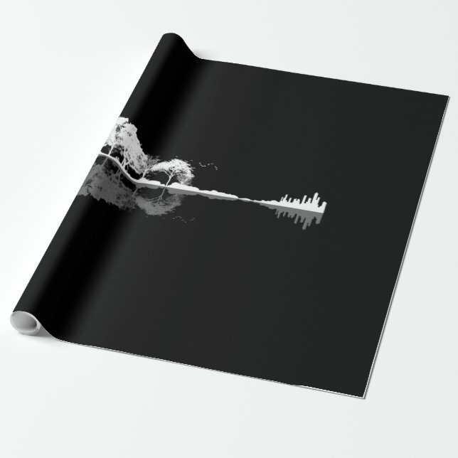 Papel De Regalo Guitarra natural (Desenrollado)